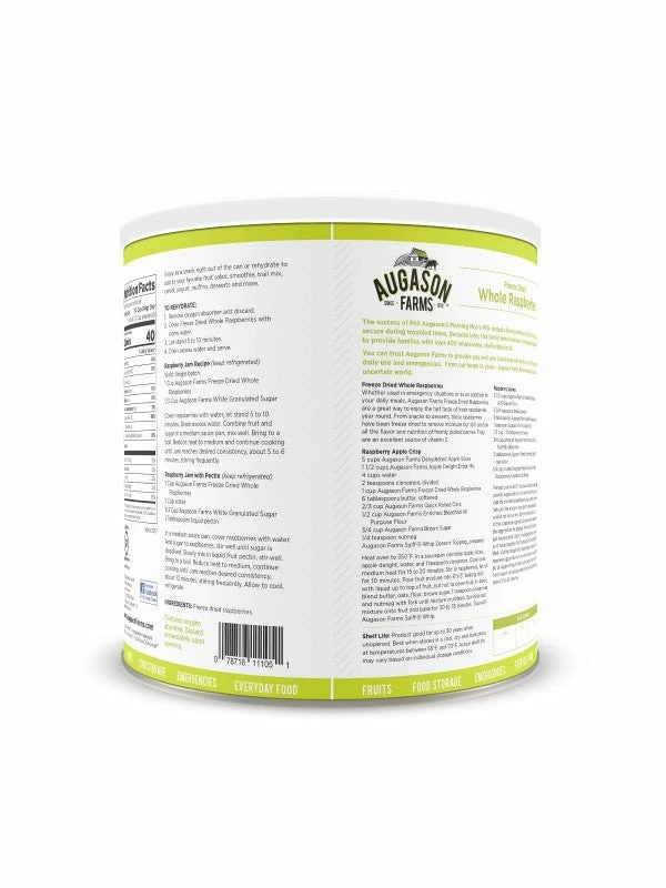 Augason Farms Freeze Dried Whole Raspberries Food & Food Storage 2 Augason Farms Freeze Dried Whole Raspberries Food & Food Storage