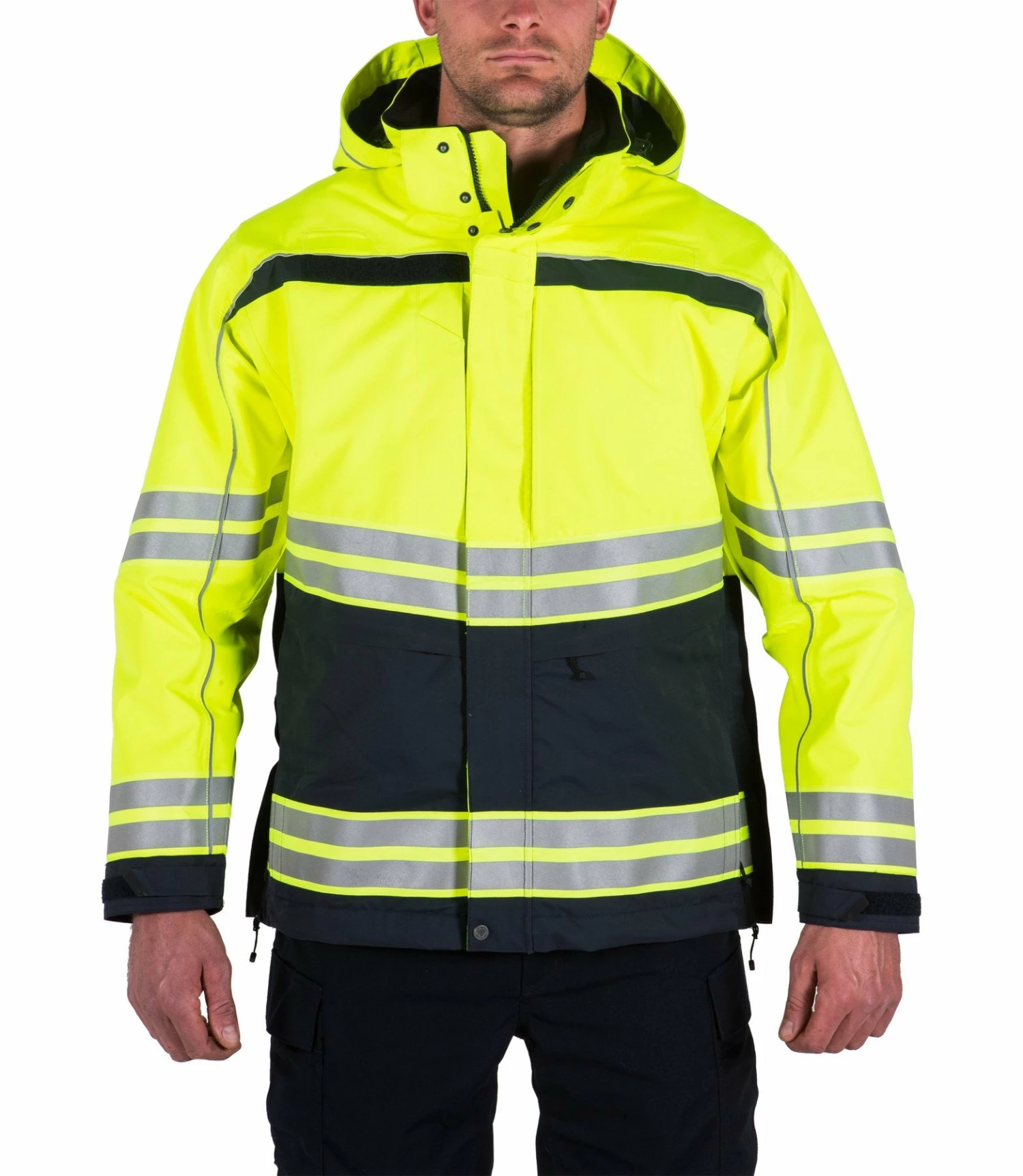 FIRST TACTICAL MEN'S HIGH-VIS SYSTEM PARKA 1 FIRST TACTICAL MEN'S HIGH-VIS SYSTEM PARKA
