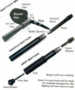 Good2GoCo Gear Deluxe 12-in-1 Folding Shovel Multifunction Survival Tool 7 Good2GoCo Gear Deluxe 12-in-1 Folding Shovel Multifunction Survival Tool