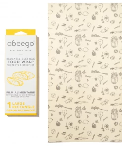 Abeego Reusable Beeswax Food Wraps - Rectangle