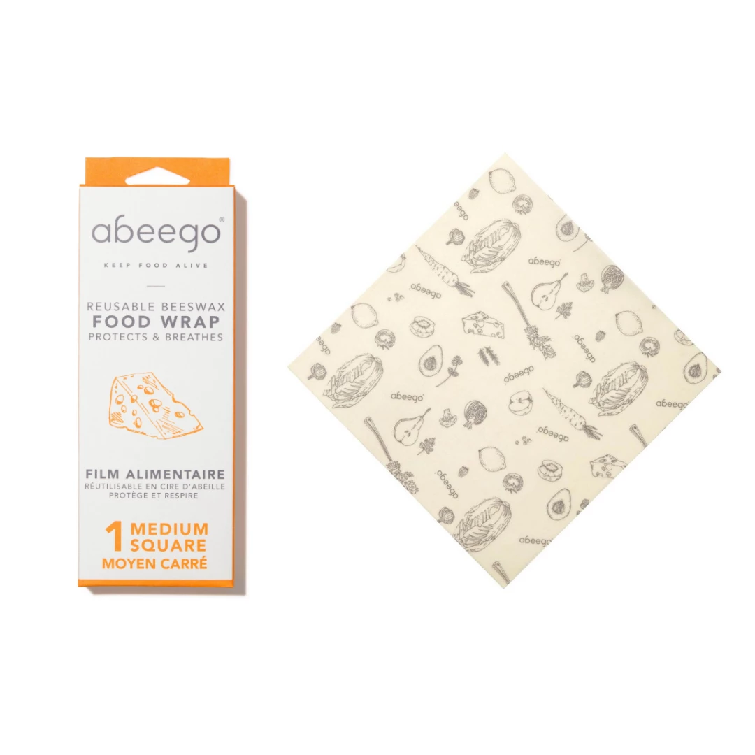 Abeego Reusable Beeswax Food Wraps - Square Food & Food Storage 5 Abeego Reusable Beeswax Food Wraps - Square Food & Food Storage