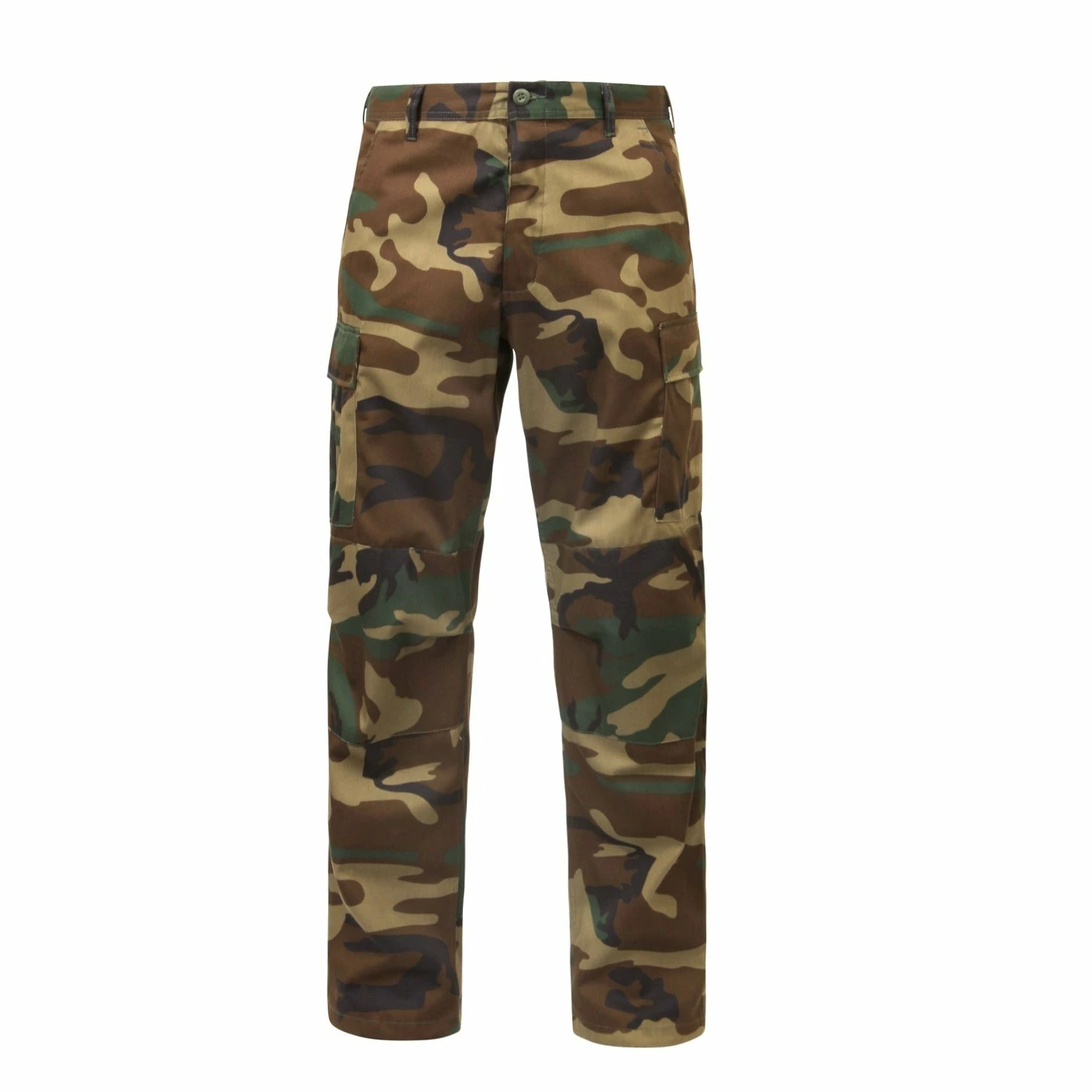 Rothco Relaxed Fit Zipper Fly BDU Pants - Woodland Camo 1 Rothco Relaxed Fit Zipper Fly BDU Pants - Woodland Camo