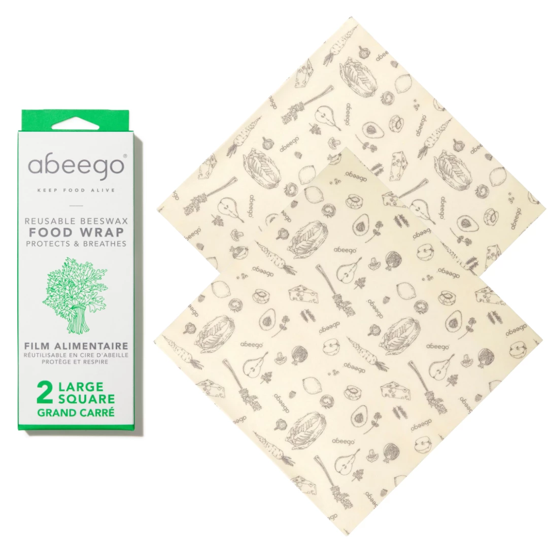 Abeego Reusable Beeswax Food Wraps - Square Food & Food Storage 11 Abeego Reusable Beeswax Food Wraps - Square Food & Food Storage