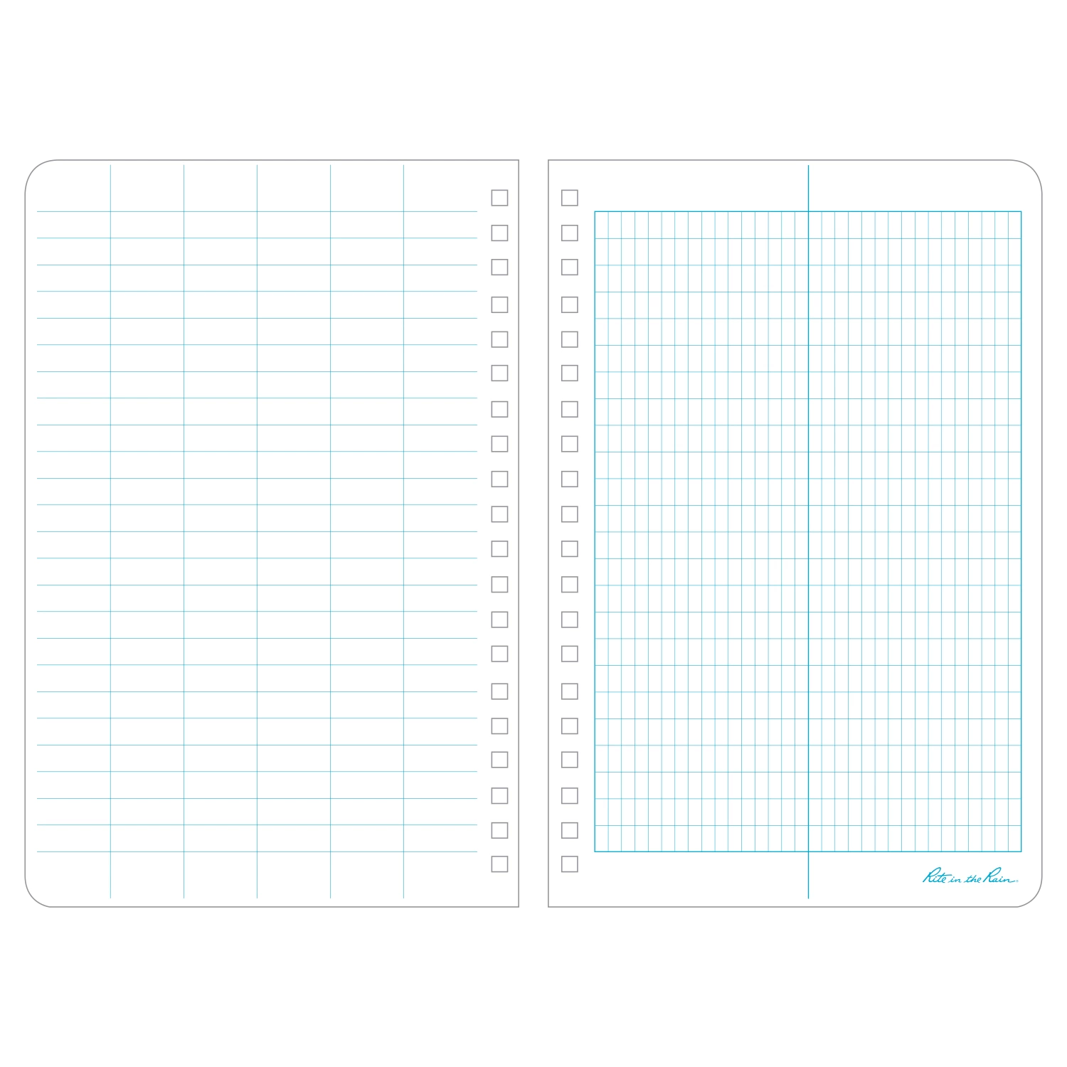 Rite In The Rain Weatherproof Side Spiral Notebook, 4.625 In. X 7 In. 13 Rite In The Rain Weatherproof Side Spiral Notebook, 4.625 In. X 7 In.