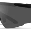 WILEY X SABER ADVANCED SUNGLASSES 3 Lens Pack ~ Smoke Grey- Clear- Light Rust With Matte Black Frame