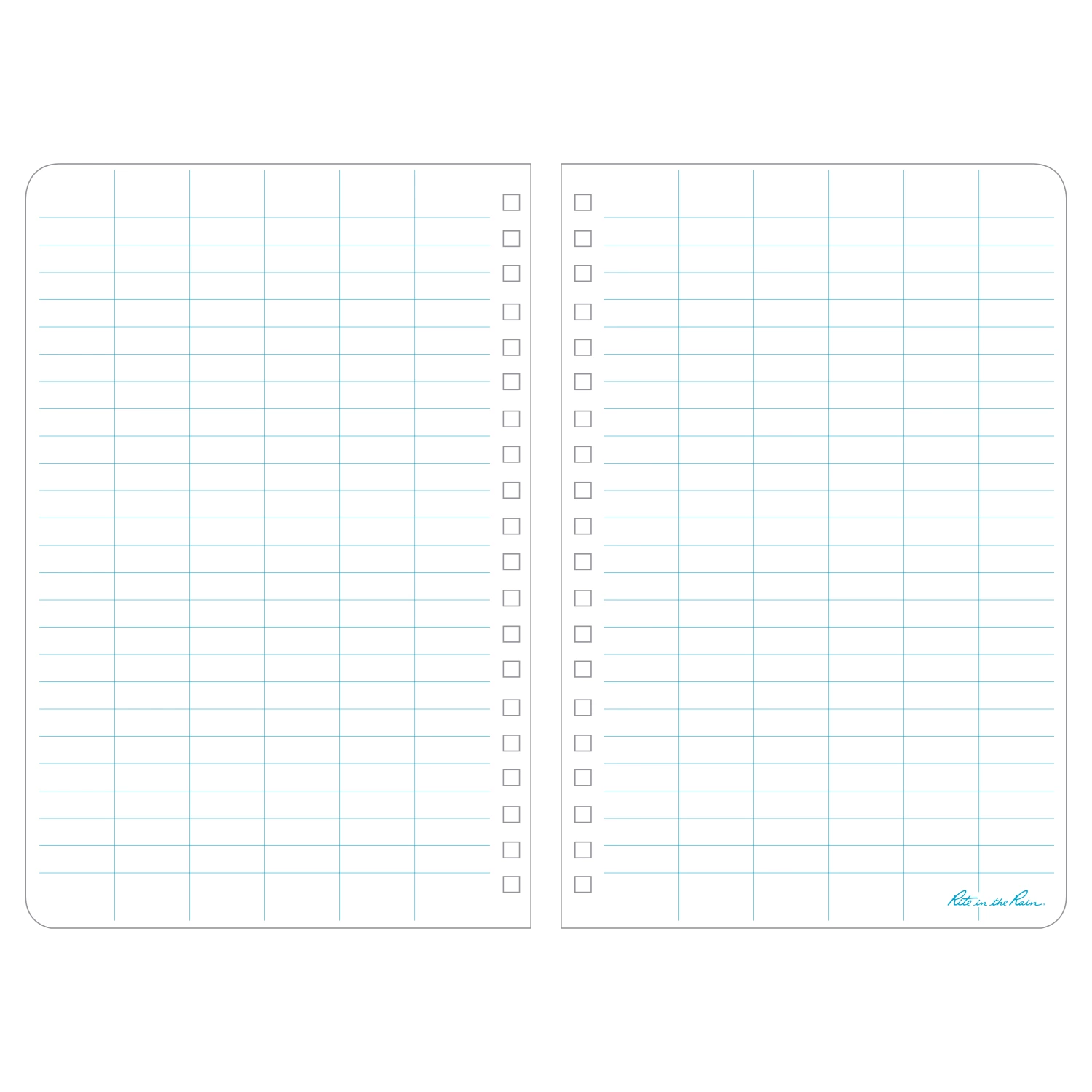 Rite In The Rain Weatherproof Side Spiral Notebook, 4.625 In. X 7 In. 8 Rite In The Rain Weatherproof Side Spiral Notebook, 4.625 In. X 7 In.