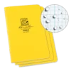 Rite In The Rain Weatherproof Stapled Pattern Notebook, 4.625 In. X 7 In. - 3 Pack Books, Binders & Notepads