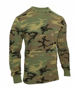 Rothco Long Sleeve Vintage T-Shirt - Woodland Camo