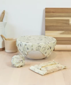 Abeego Reusable Beeswax Food Wraps - Variety Square Pack