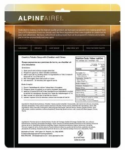 AlpineAire Country Potato Soup With Cheddar And Chives Backpacking Meals