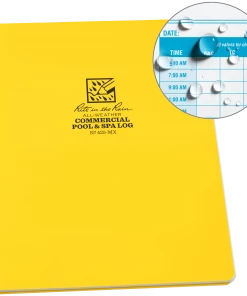 Waterproof Notebooks Rite In The Rain Weatherproof Side Spiral Notebook, 8.5 In. X 11 In. Commercial Pool & Spa Maintenance Log