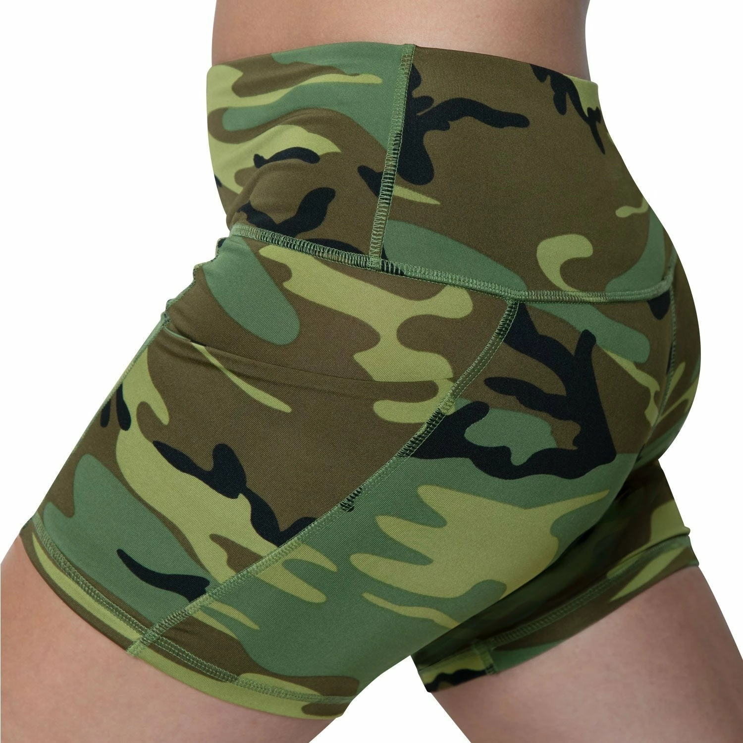 Rothco Women's Camo Workout Performance Legging Shorts - Woodland Camo 3 Rothco Women's Camo Workout Performance Legging Shorts - Woodland Camo