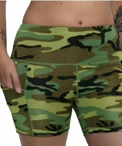Rothco Women's Camo Workout Performance Legging Shorts - Woodland Camo 8 Rothco Women's Camo Workout Performance Legging Shorts - Woodland Camo
