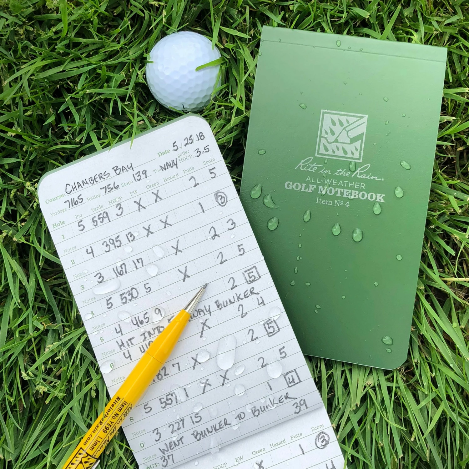 Rite In The Rain All Weather Golf Notebook, 3.5 In. X 6 In. Waterproof Notebooks 5 Rite In The Rain All Weather Golf Notebook, 3.5 In. X 6 In. Waterproof Notebooks