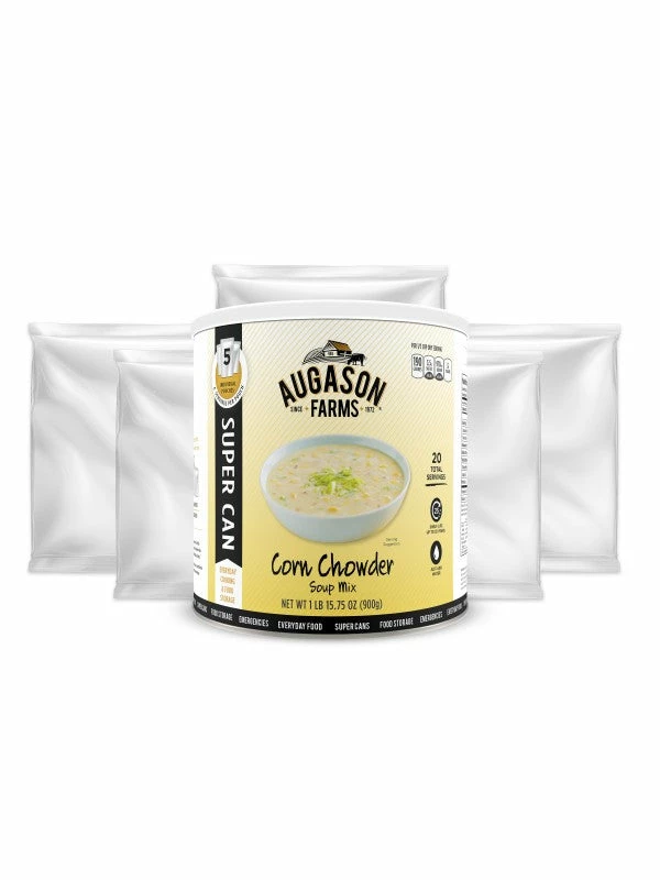 Food & Food Storage Augason Farms Corn Chowder Soup Super Can 3 Food & Food Storage Augason Farms Corn Chowder Soup Super Can