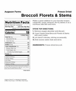 Augason Farms Freeze Dried Broccoli Florets & Stems
