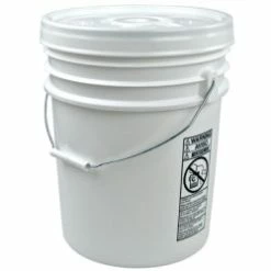 Good2GoCo White Food Grade Bucket With Lid - 5 Gallon (6 Pack)