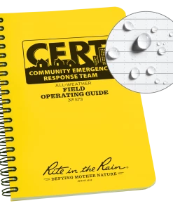 Rite In The Rain Weatherproof Side Spiral Notebook, 4.625 In. X 7 In. CERT Field Operator's Guide FOG Waterproof Notebooks