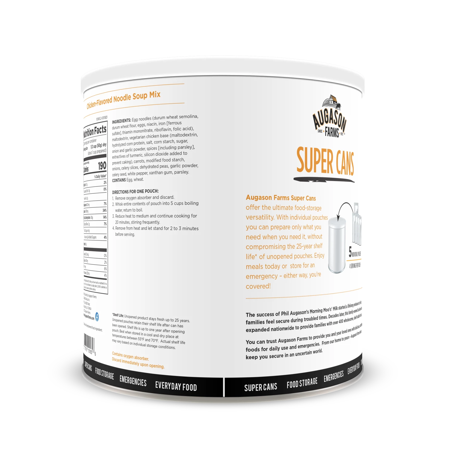 Food & Food Storage Augason Farms Chicken Noodle Soup Super Can 2 Food & Food Storage Augason Farms Chicken Noodle Soup Super Can