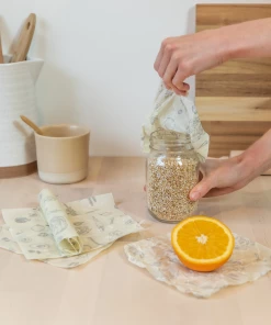 Abeego Reusable Beeswax Food Wraps - Square Food & Food Storage 15 Abeego Reusable Beeswax Food Wraps - Square Food & Food Storage