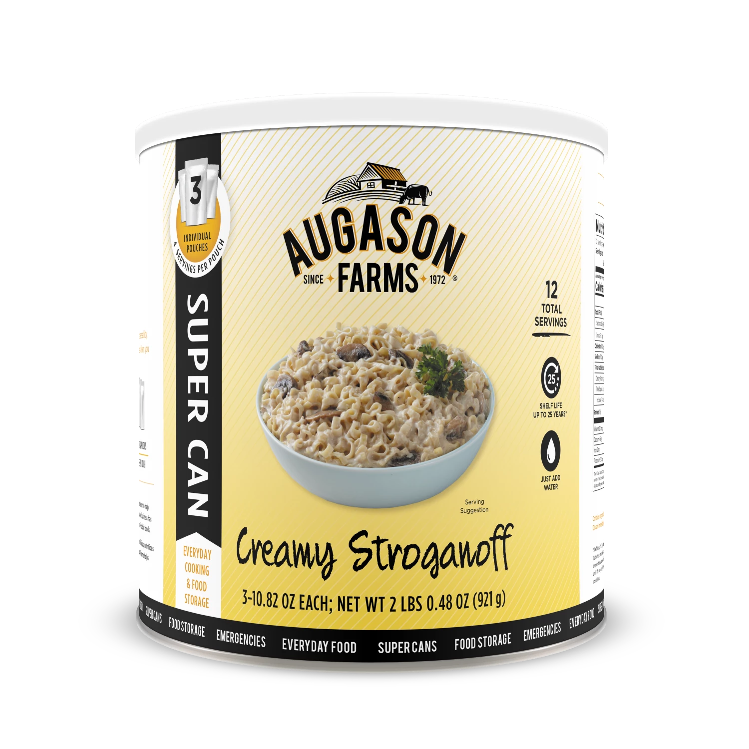 Augason Farms Creamy Stroganoff Super Can 1 Augason Farms Creamy Stroganoff Super Can