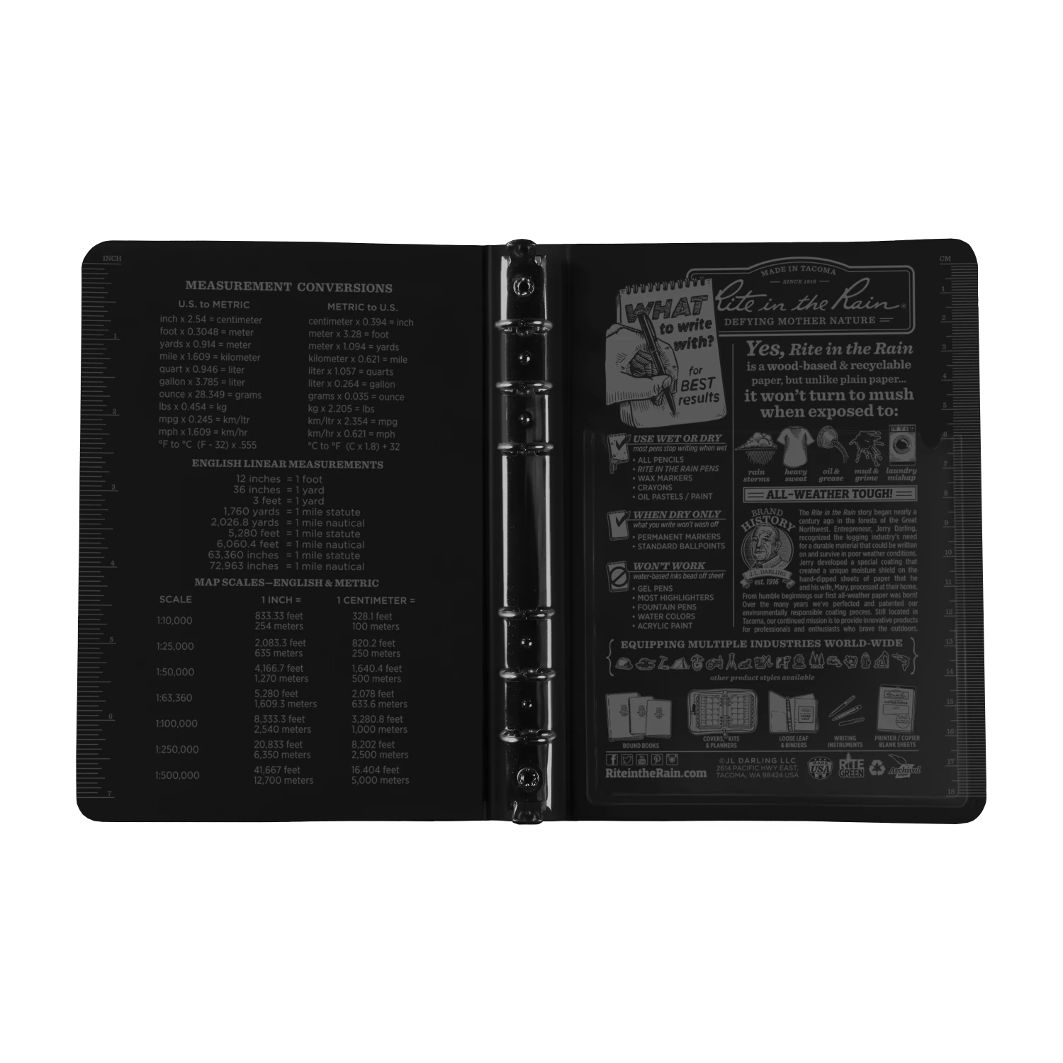 Waterproof Notebooks Rite In The Rain Weatherproof 1/2 Inch Ring Binder, 5.625 In X 7.875 In 2 Waterproof Notebooks Rite In The Rain Weatherproof 1/2 Inch Ring Binder, 5.625 In X 7.875 In