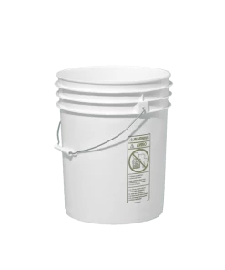 Good2GoCo White Food Grade Bucket With Lid - 5 Gallon (6 Pack)