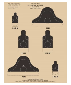 Rite In The Rain Weatherproof 25m Slow Fire Qualification Targets - 10 Pack