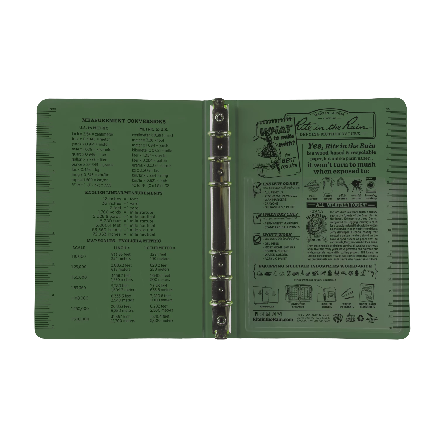 Waterproof Notebooks Rite In The Rain Weatherproof 1/2 Inch Ring Binder, 5.625 In X 7.875 In 8 Waterproof Notebooks Rite In The Rain Weatherproof 1/2 Inch Ring Binder, 5.625 In X 7.875 In
