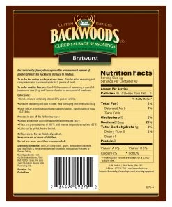 LEM BACKWOODS BRATWURST FRESH SAUSAGE SEASONING