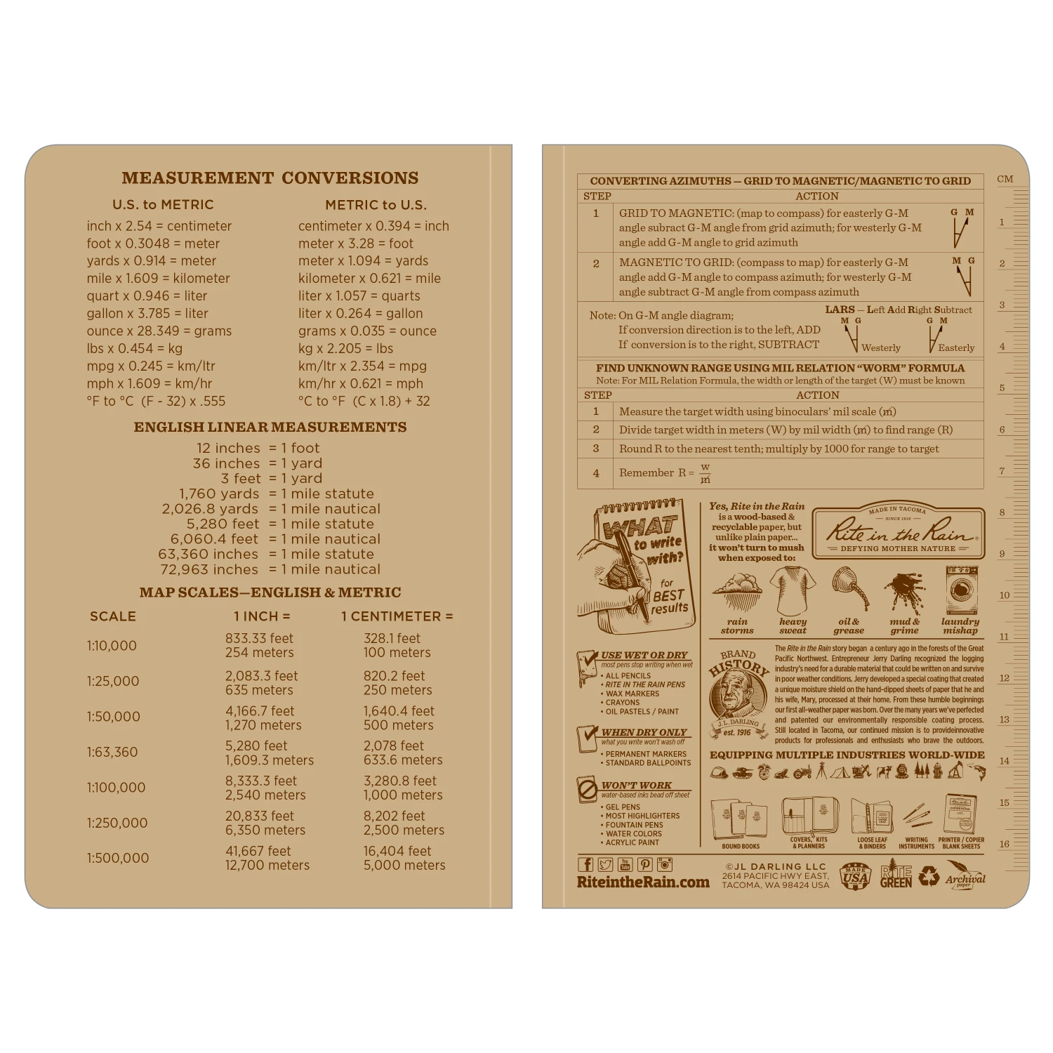 Waterproof Notebooks Rite In The Rain Weatherproof Leader Book, 4.625 In. X 7.25 In. 5 Waterproof Notebooks Rite In The Rain Weatherproof Leader Book, 4.625 In. X 7.25 In.