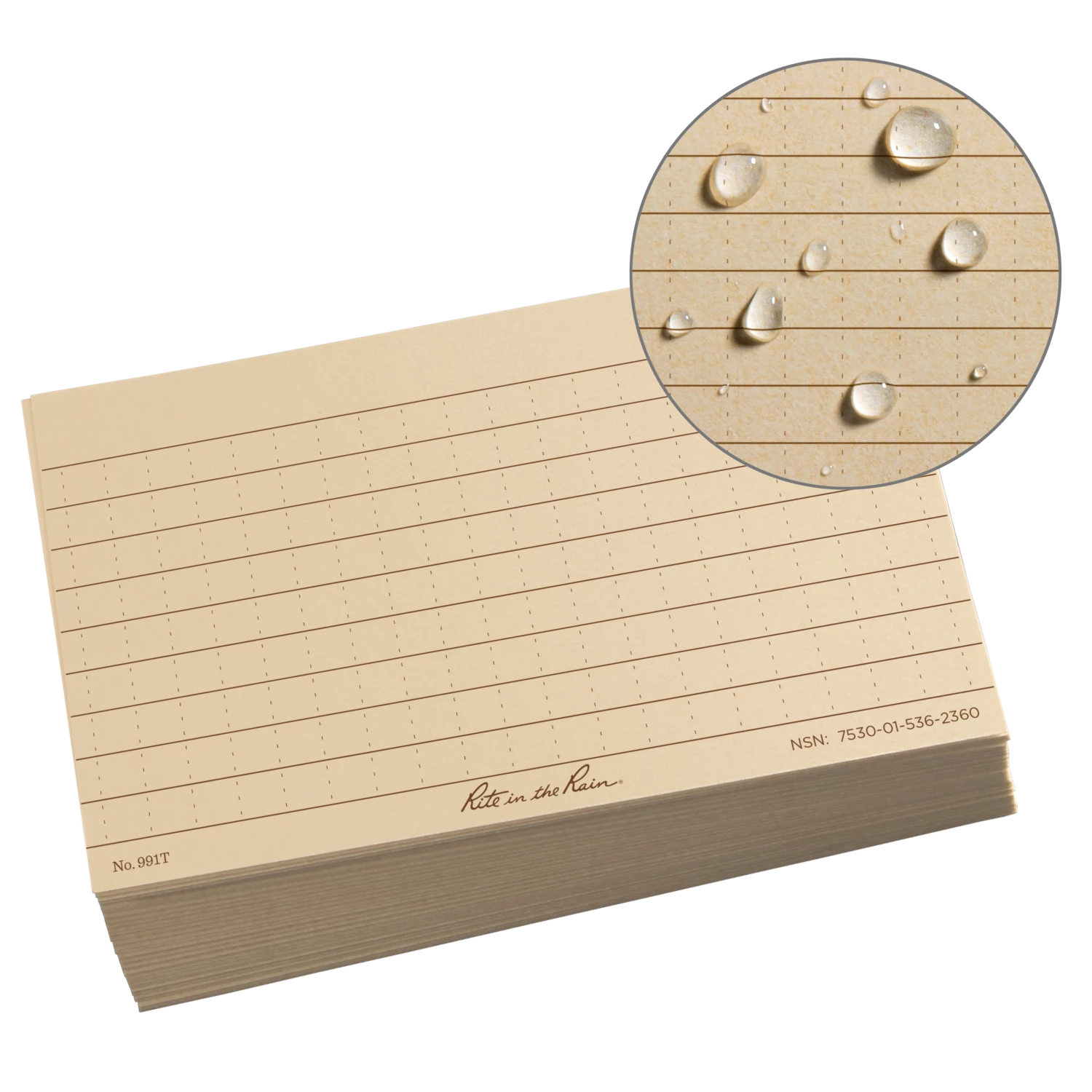 Waterproof Notebooks Rite In The Rain Weatherproof Index Cards, 3" X 5" 3 Waterproof Notebooks Rite In The Rain Weatherproof Index Cards, 3" X 5"