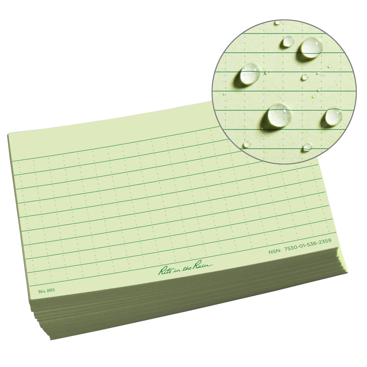 Waterproof Notebooks Rite In The Rain Weatherproof Index Cards, 3" X 5" 2 Waterproof Notebooks Rite In The Rain Weatherproof Index Cards, 3" X 5"