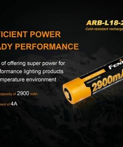 Fenix Lights FENIX ARB-L18 2900L COLD RESISTANT RECHARGEABLE 18650 BATTERY 12 Fenix Lights FENIX ARB-L18 2900L COLD RESISTANT RECHARGEABLE 18650 BATTERY