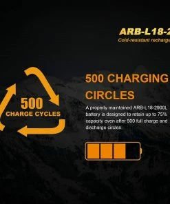 Fenix Lights FENIX ARB-L18 2900L COLD RESISTANT RECHARGEABLE 18650 BATTERY 16 Fenix Lights FENIX ARB-L18 2900L COLD RESISTANT RECHARGEABLE 18650 BATTERY