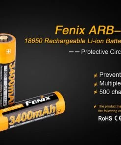 FENIX ARB-L18 3400 18650 LI-ION RECHARGEABLE BATTERY Fenix Lights