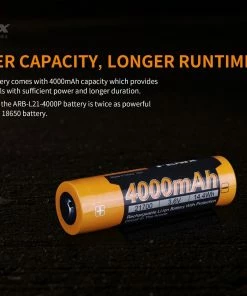FENIX ARB-L21 4000P HIGH DRAW 21700 LI-ION RECHARGEABLE BATTERY Fenix Lights 11 FENIX ARB-L21 4000P HIGH DRAW 21700 LI-ION RECHARGEABLE BATTERY Fenix Lights