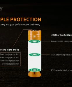 FENIX ARB-L21 4000P HIGH DRAW 21700 LI-ION RECHARGEABLE BATTERY Fenix Lights 12 FENIX ARB-L21 4000P HIGH DRAW 21700 LI-ION RECHARGEABLE BATTERY Fenix Lights