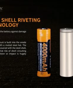 FENIX ARB-L21 4000P HIGH DRAW 21700 LI-ION RECHARGEABLE BATTERY Fenix Lights 14 FENIX ARB-L21 4000P HIGH DRAW 21700 LI-ION RECHARGEABLE BATTERY Fenix Lights