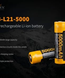 FENIX ARB-L21 5000 21700 LI-ION RECHARGEABLE BATTERY Fenix Lights