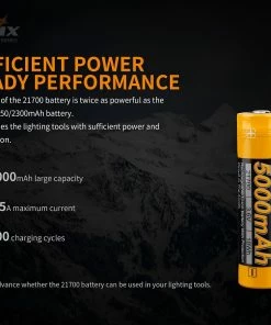 FENIX ARB-L21 5000 21700 LI-ION RECHARGEABLE BATTERY Fenix Lights