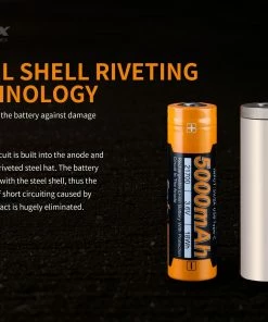 Fenix Lights FENIX ARB-L21 5000U 21700 LI-ION RECHARGEABLE BATTERY