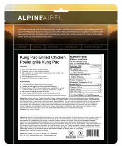 AlpineAire Kung Pao Grilled Chicken (GF) Backpacking Meals