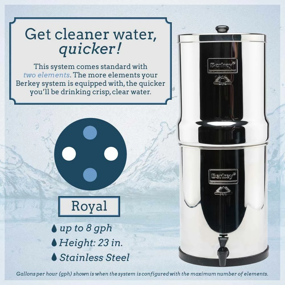 Royal Berkey Water Filter (3.25 Gal) 2 Royal Berkey Water Filter (3.25 Gal)