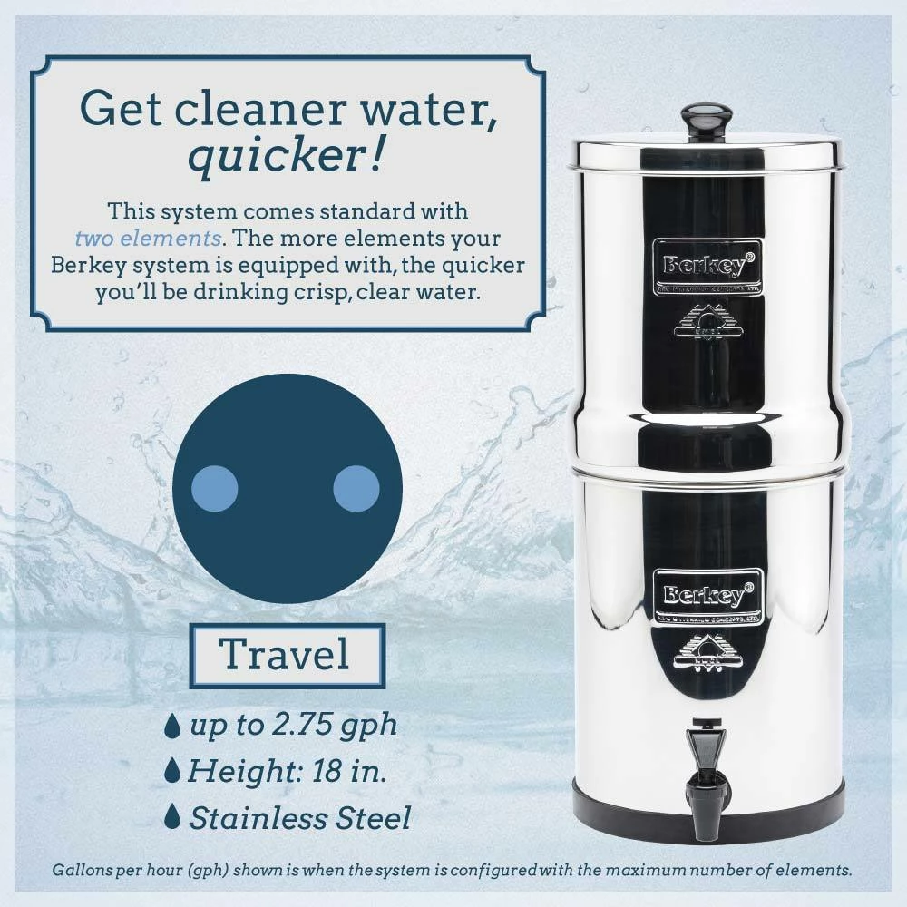 Travel Berkey Water Filter (1.5 Gal) 2 Travel Berkey Water Filter (1.5 Gal)