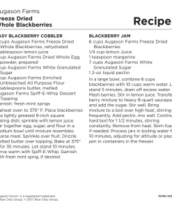 Augason Farms Freeze Dried Blackberries 18 Augason Farms Freeze Dried Blackberries