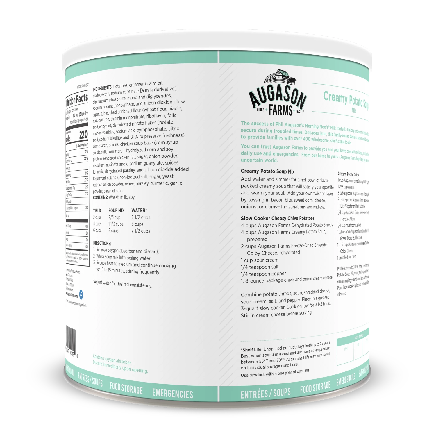 Augason Farms Creamy Potato Soup Mix Food & Food Storage 2 Augason Farms Creamy Potato Soup Mix Food & Food Storage