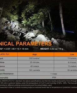 Fenix E02R Rechargeable 200 Lumen Keychain Light 23 Fenix E02R Rechargeable 200 Lumen Keychain Light