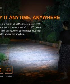 Fenix E02R Rechargeable 200 Lumen Keychain Light 16 Fenix E02R Rechargeable 200 Lumen Keychain Light