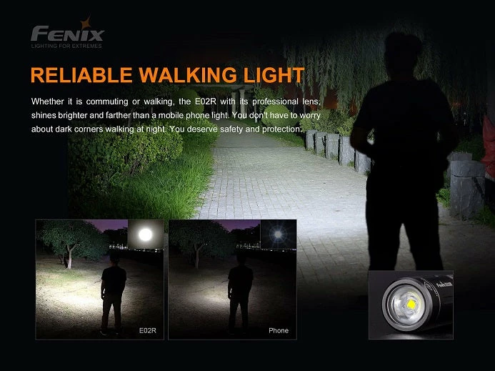 Fenix E02R Rechargeable 200 Lumen Keychain Light 5 Fenix E02R Rechargeable 200 Lumen Keychain Light
